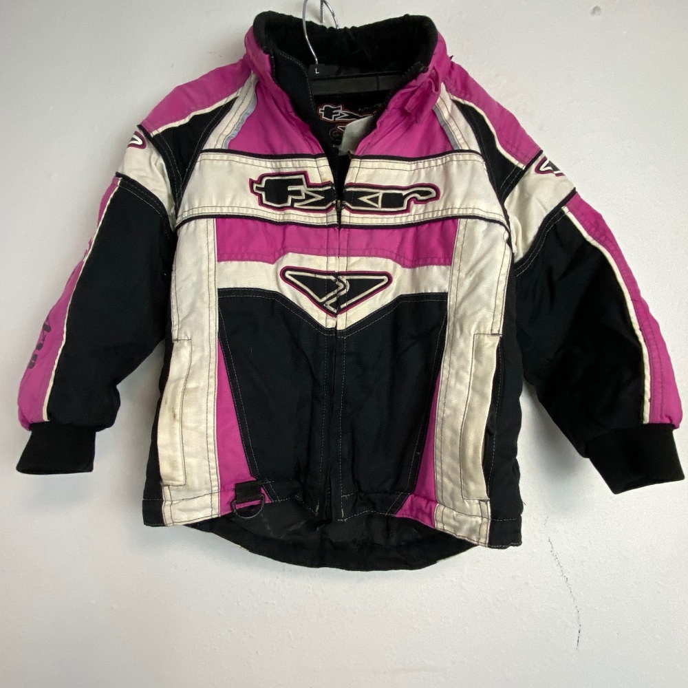 FRX RACING JACKET Youth 4 BLACK Pink SNOWMOBILE MOTO OFF ROAD RACE COAT